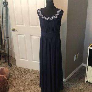 Navy full length dress